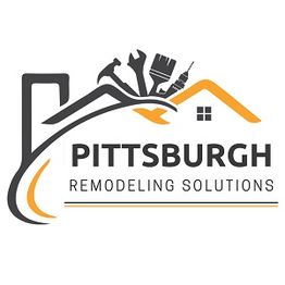 Logo for Pittsburgh Remodeling Solutions with house and tools in black and orange.