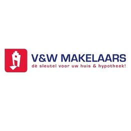 Logo van V&W Makelaars met slogan: "dé sleutel voor uw huis & hypotheek!"