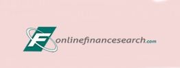 Logo with text "onlinefinancesearch.com" on a pink background.