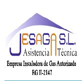 Logo de Jesaga S.L., empresa instaladora de gas autorizada, EG II-2147, con asistencia técnica.