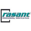 Logo mit Text: "rasant Unternehmensberatung - Solutions for your Success".