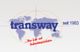Logo mit Weltkarte, Text "transway seit 1983", "Ihre Luft- und Seefracht­spezialisten".