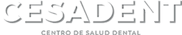 Texto "CESADENT" en letras blancas sobre fondo gris.