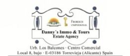 Logo de "Danny's Immo & Tours Estate Agency" con dirección en Torrevieja, España.