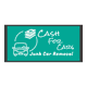"Logo with car, money stack, 'Cash for Cars Junk Car Removal' text on green background."