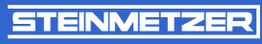 Blau-weißes Logo mit dem Wort "STEINMETZER" in weißer Schrift auf blauem Hintergrund.