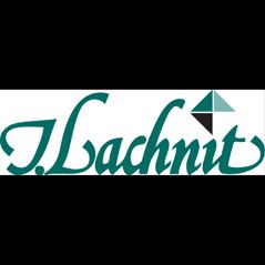 Logo mit dem Schriftzug "T. Lachnit" in grüner Schrift, daneben ein geometrisches Symbol.