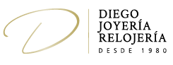 Logo de Diego Joyería Relojería con una "D" dorada y texto "Desde 1980".