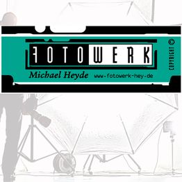 Logo mit der Aufschrift "Fotowerk Michael Heyde" und der Website-Adresse "fotowerk-hey.de".