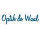 „Optik de Waal“ in blauer Schrift auf weißem Hintergrund.