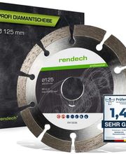 Profi-Diamantscheibe, Ø125 mm, mit Verpackung und sehr gutem Testergebnis von 1,4.