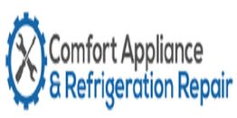 Logo for Comfort Appliance & Refrigeration Repair with a wrench and screwdriver emblem.