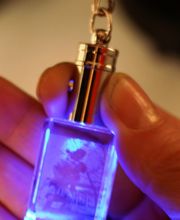 3D Foto im Schlüsselanhänger wahlweise mit Beleuchtung