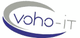 Logo mit Schriftzug "voho-IT" in Blau und Grau auf weißem Hintergrund.