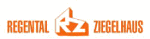 Logo mit der Aufschrift "REGENTAL ZIEGELHAUS" und stilisiertem Haus in der Mitte.