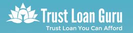Logo with a lotus flower and the text "Trust Loan Guru: Trust Loan You Can Afford."