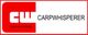 Logo met de tekst "CARPWHISPERER" en letters CW in rood-witte kleuren.