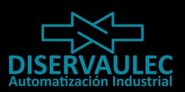 Logotipo de Diservaulec, empresa de automatización industrial con diseño geométrico en azul.