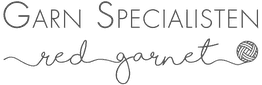 "Logo med teksten 'Garn Specialisten red garnet' og et garnnøgle ved siden af teksten."