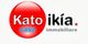 Logo di un'agenzia immobiliare con scritta "Katoikía casa immobiliare" su sfondo bianco.