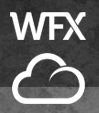 WFX logo with a white cloud icon on a dark gray background.