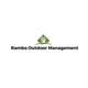 Green triangle logo for Rambo Outdoor Management on a white background.