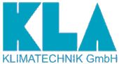 Logo von KLA Klimatechnik GmbH mit blauer Schrift auf weißem Hintergrund.