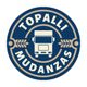 Logo de Topalli Mudanzas, un camión en círculo azul y beige.