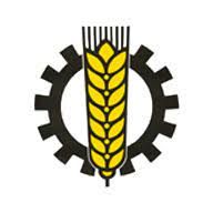 Zahnrad mit einem goldenen Weizenähren-Symbol in der Mitte.