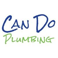 "Can Do Plumbing logo with blue and green text."
