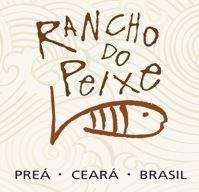 Logo do Rancho do Peixe com ilustração de um peixe. Texto: Preá, Ceará, Brasil.