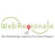 Logo von WebRegionale mit Schriftzug: "Die Webdesign Agentur für Deine Region".