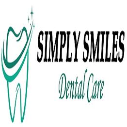 Logo of Simply Smiles Dental Care with a stylized tooth and text in black and teal.