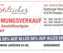 Räumungsverkauf wegen Geschäftsaufgabe