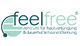 Logo von "feelfree" mit Text: Zentrum für Hautverjüngung und dauerhafte Haarentfernung.
