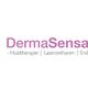 Logo van DermaSensation met tekst: Huidtherapie, Laserontharen, Endermologie in paarse letters.