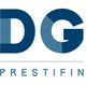 Logo "DG" con testo "Prestifin" in blu su sfondo bianco.