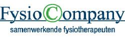 Logo van FysioCompany met de tekst "samenwerkende fysiotherapeuten".