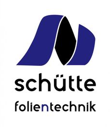 Logo von Schütte Folientechnik in Blau und Schwarz.