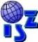 Blaues Logo mit einer Weltkugel oben links und abstrakten Buchstaben "ISJ" darunter.