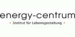 Logo mit Text: "energy-centrum, Institut für Lebensgestaltung".