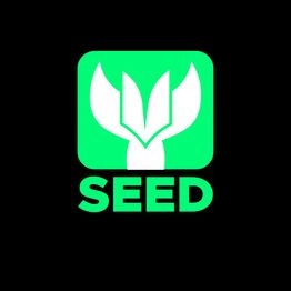 Green leaf logo on a black background with the word "SEED" below in green.