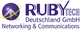 Logo von RUBY Tech Deutschland GmbH, Networking & Communications, mit Kugel und gelbem Ring.