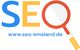SEO-Logo mit Lupe und Website www.seo-emsland.de in blauer Schrift.