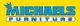 Blue "Michaels Furniture" logo with a crown on a yellow background.