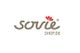 Logo mit Schriftzug "sovie" und rotem Akzent, darunter "SHOP.DE".