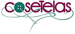 Logo con la palabra "Cosetelas", una aguja y un hilo formando las letras.