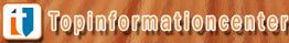Logo with "Topinformationcenter" text on a wood-textured background.