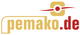 Logo von pemako.de in gelb und rot mit Kamerasymbol und Pfeil.