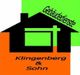 Logo mit Hausgrafik, Text: "Gebäudedienste" oben, "Klingenberg & Sohn" unten.
